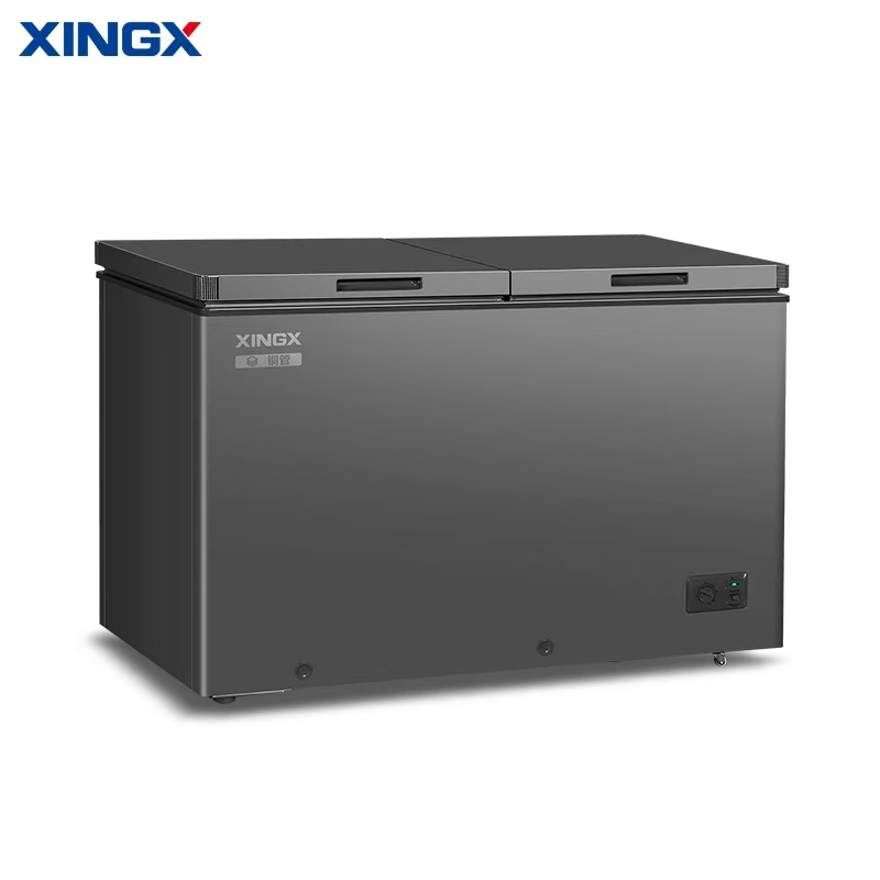 星星(XINGX)BCD-506GCT冰柜家用冷藏冷冻两用冰箱商用卧式双温双箱冷柜大冷冻小冷藏保鲜柜减霜冷冻柜