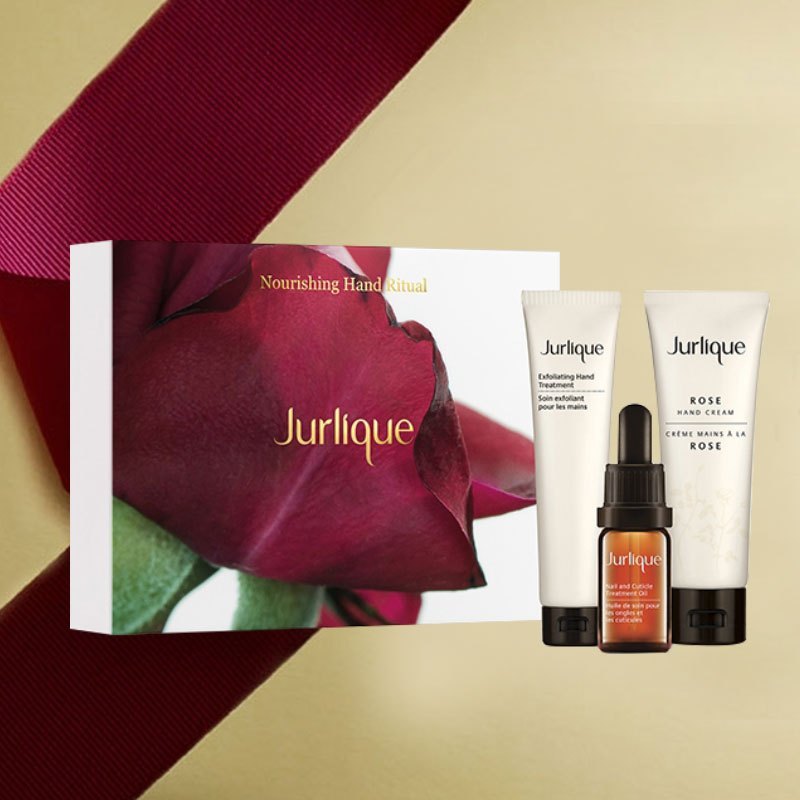Jurlique 茱莉蔻经典手部滋养保湿补水系列三件套组 (去角质乳霜30ml+护手霜30ml+亮润护甲油10ml)
