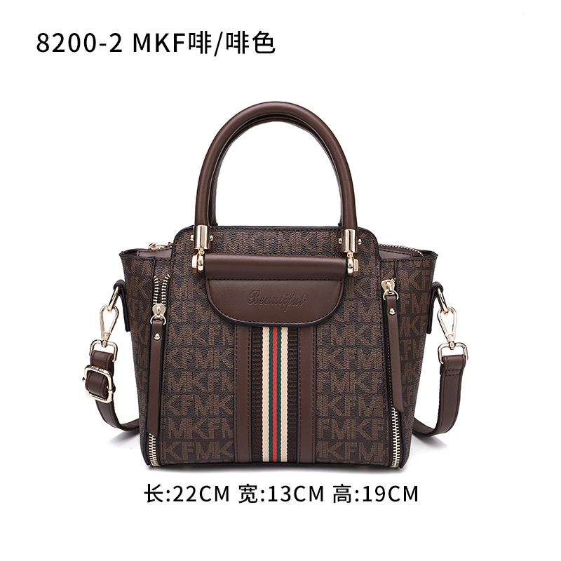 MKJK欧美时尚包包女包2023新款百搭手提印花复古单肩斜挎翅膀包小方包