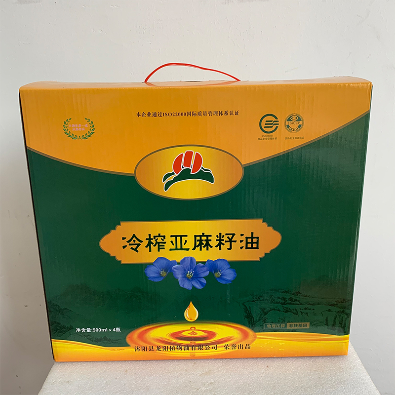 【江苏扶贫】【财政集采】【沭阳】沭水花乡龙阳亚麻籽油500mL*4