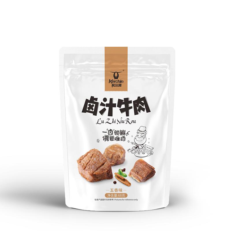 科尔沁 休闲肉脯零食 卤汁牛肉 五香味 68g 内蒙古特产
