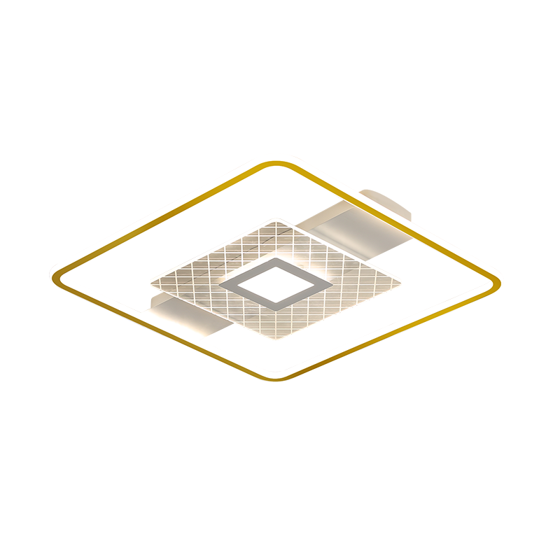 北欧后现代吸顶灯时尚轻奢金色客厅灯亚克力简约个性三色变光餐厅卧室灯具
