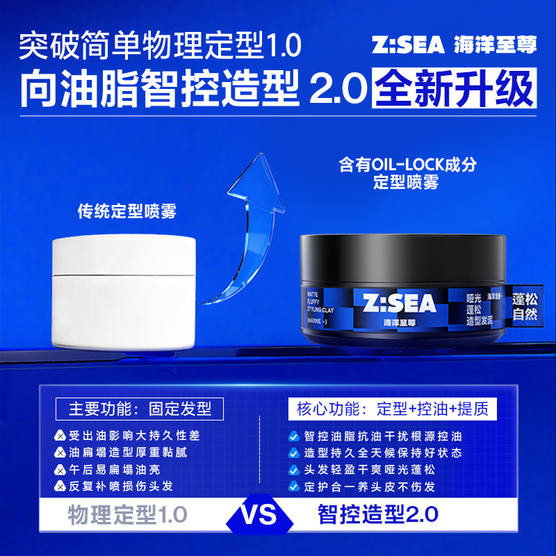 海洋至尊哑光蓬松造型发泥(海洋浅香)25g*6高清大图