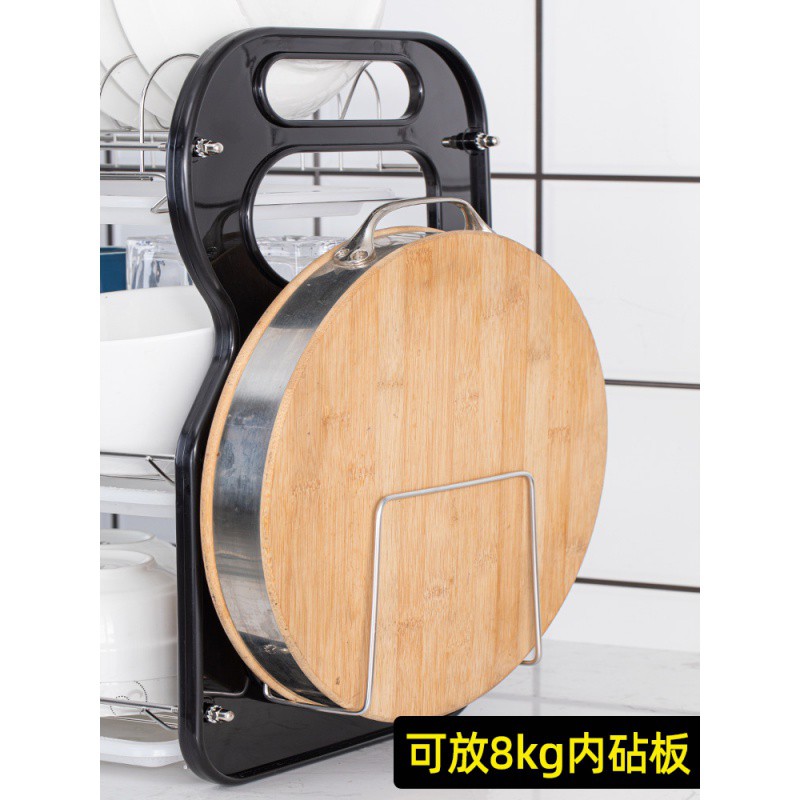 厨房用品家用置物架碗架不锈钢刀架碗筷沥水架餐具晾放碗碟收纳架收纳层架 三维工匠高清大图