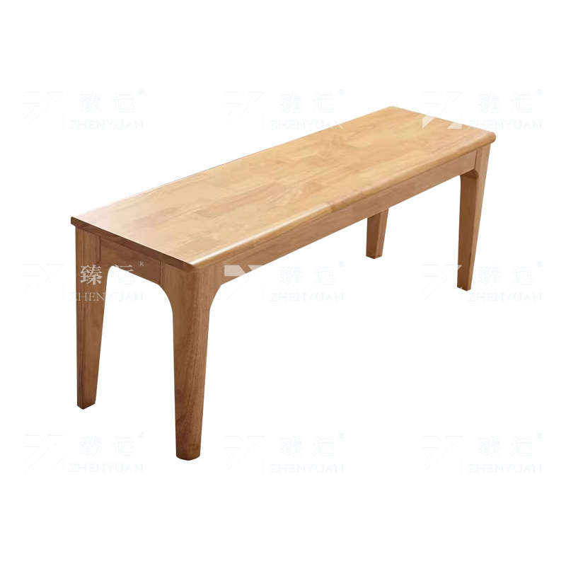 臻远ZY3121622全实木长条凳餐桌凳换鞋凳床尾凳原木色1.8米