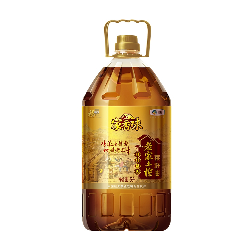 福临门家香味老家土榨菜籽油5L/桶 健康食用油浓香菜油非转基因