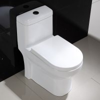 曼戈夫卫浴 M-0866 马桶直冲式虹吸式强力大冲水一体机座便器 智洁防臭节水地排坐便器 300MM