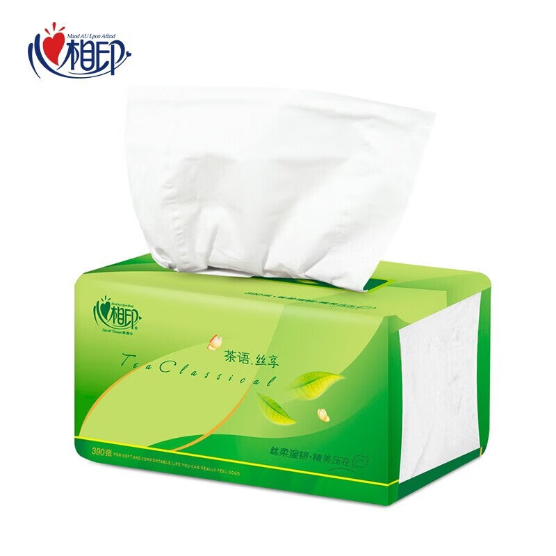 心相印茶语丝享系列130抽三层塑装纸面巾6包提装 DT15130提装高清大图