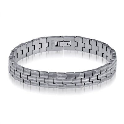 梦克拉Mkela 钨金男士手链 经典 宽版钨金手表链手饰品配饰 如图