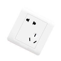 德力西 开关插座(暗装) 10A五孔 白色 EA86ZS