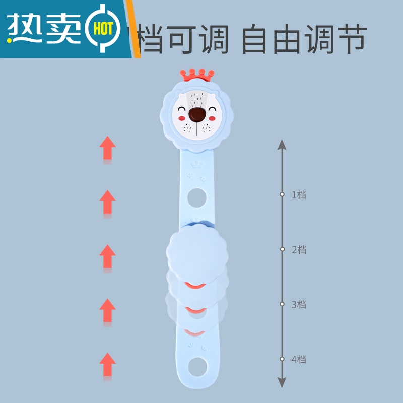显彩儿童安全锁婴儿防夹手防护抽屉锁宝宝多功能锁扣防开冰箱柜子柜门 长锁 菲洛米(2个装)(买2件减10)房门安全扣高清大图