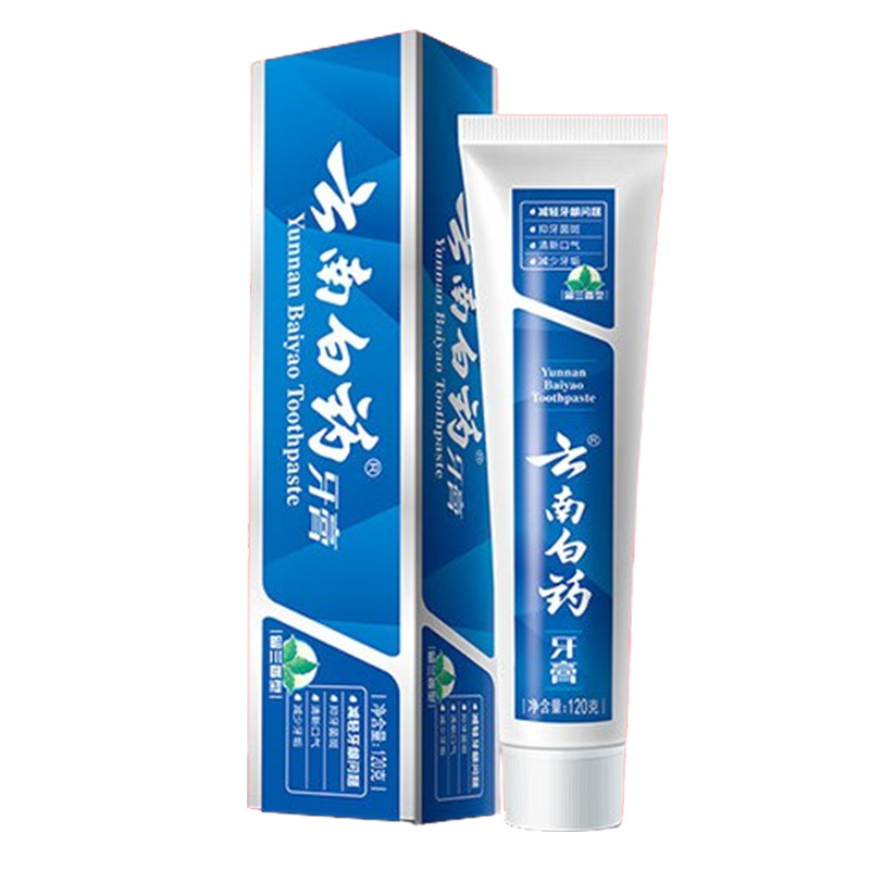 云南白药牙膏清新口气健齿护龈留兰香型120g(包装随机)
