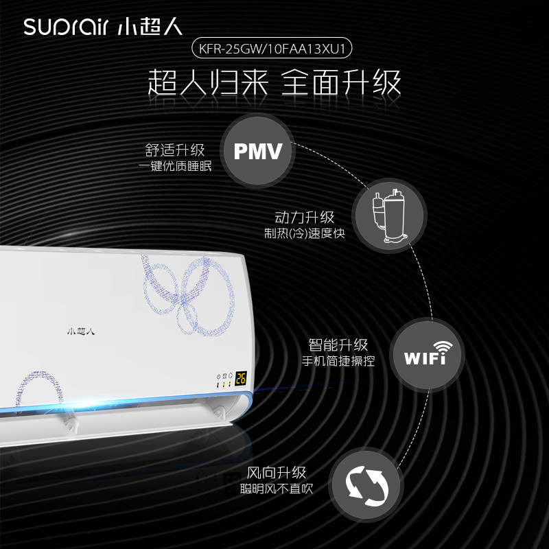 海尔(Haier)小超人 KFR-25GW/10FAA13XU1 1匹壁挂式智能家用冷暖空调挂机