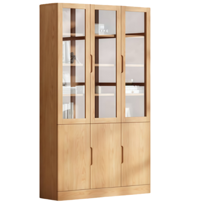 鑫木樽落地书柜木质台高清大图