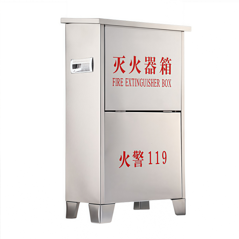 义尊 灭火器箱 不锈钢4kg*2 个高清大图