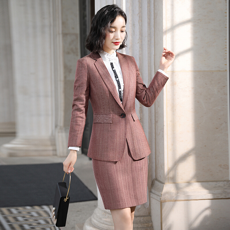 高端职业套装女新款秋季时尚英伦风西装工装ol商务秘书正装气质工作服