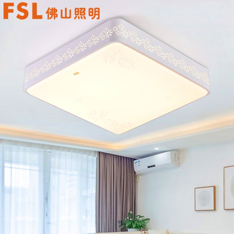 FSL佛山照明 LED吸顶灯客厅灯卧室灯现代简约长方形家用无极调光灯具