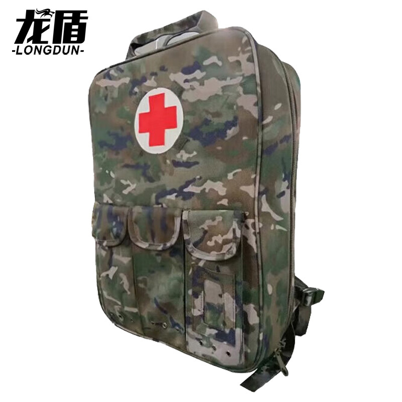 龙盾 卫生员背囊 野外急救背囊双肩急救包丛林荒漠水墨纹空包不含药品