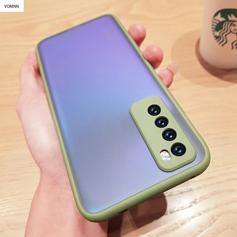 vmonn撞色磨砂华为nova7手机壳5i硅胶6se透明3i网红4e全包镜头5pro