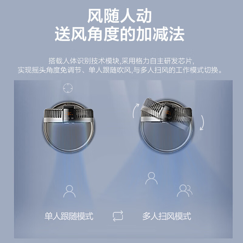 格力(GREE) 空气循环扇智能遥控户外便携电风扇可伸缩折叠落地扇直流变频风扇FSZ-2303Bg7