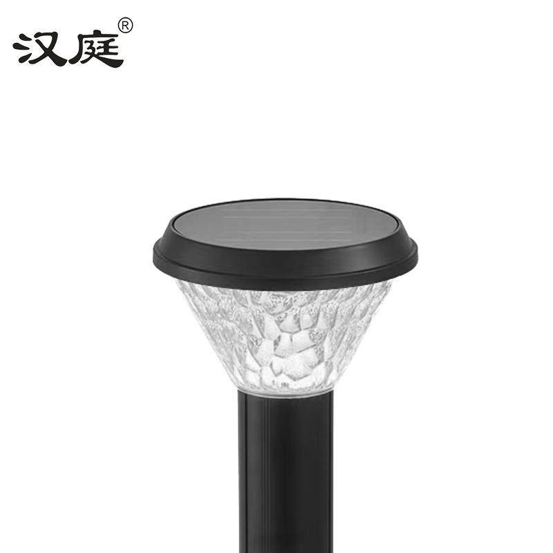 汉庭 大圆形太阳能草坪灯 245*675mm-白光暖光高清大图