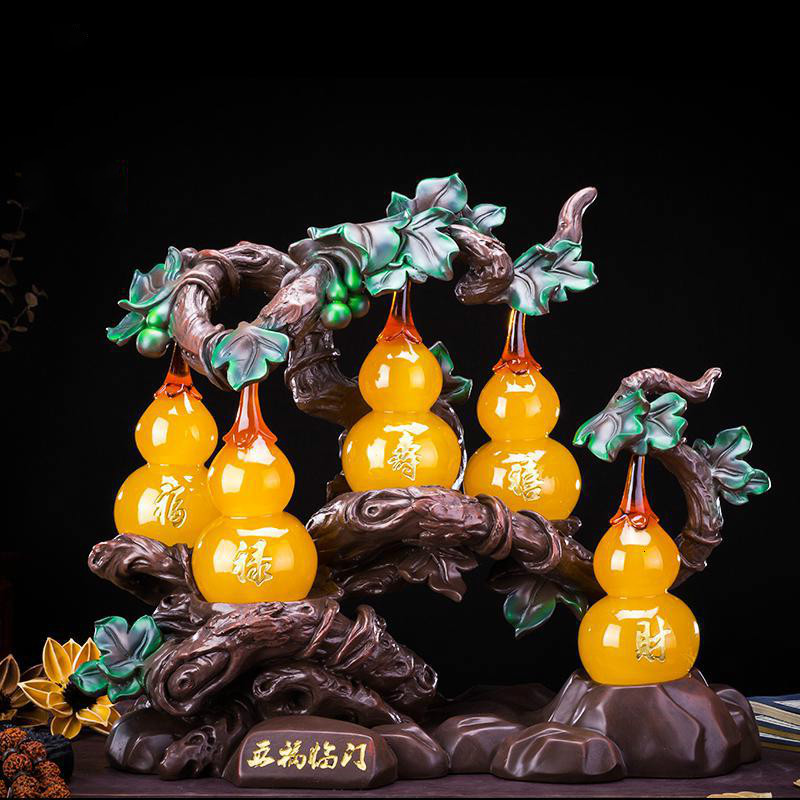 美帮汇葫芦摆件酒柜客厅创意房间布置摆设家居软装饰品乔迁开业礼品高清大图