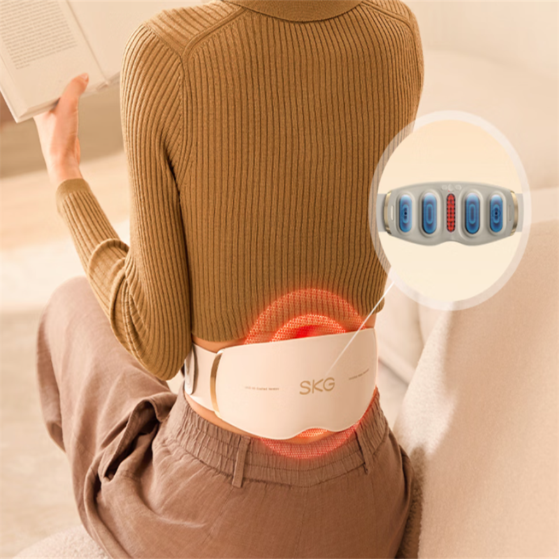 SKG腰部按摩器G5腰椎按摩仪暖宫姨妈神器护腰带腰肌劳损腰背热敷按摩仪高清大图
