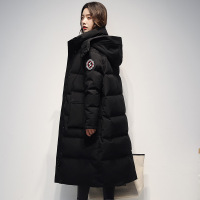 雪中飞极寒新款羽绒服女装中长款过膝休闲加厚工装羽绒外套