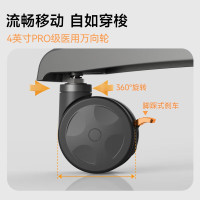 NB T70 电动升降电视落地支架商用视频会议推车遥控升降触摸一体机通用移动电视落地 75-100英寸 枪黑色