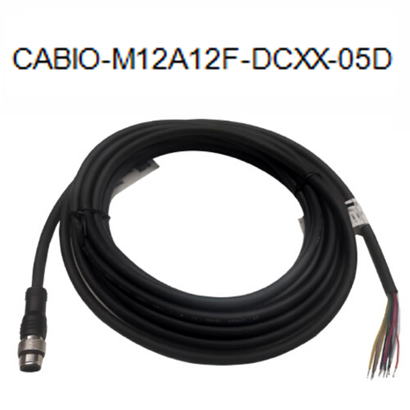 华睿科技 5000P电源线 CABIO-M12A12F-DCXX-05D IO电源线-黑色-5M 不涉及维保