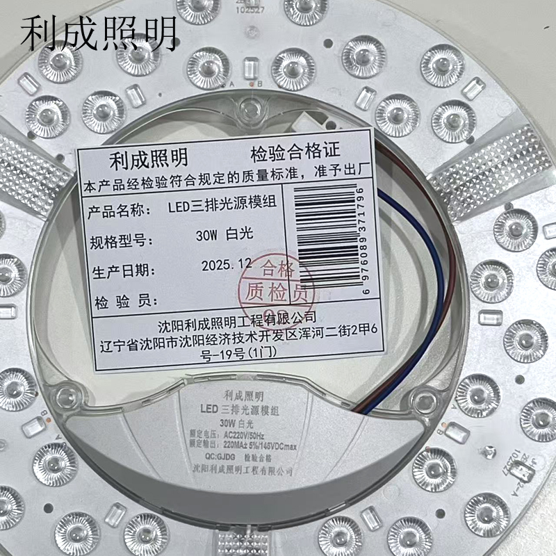 利成照明 LED三排光源模组 30W 白光高清大图