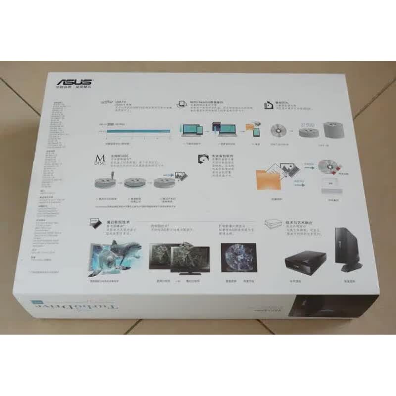华硕(ASUS)BW-16D1H-U PRO 16倍速USB3.0外置蓝光 光驱刻录机 黑色(兼容苹果系统/BW-16D高清大图