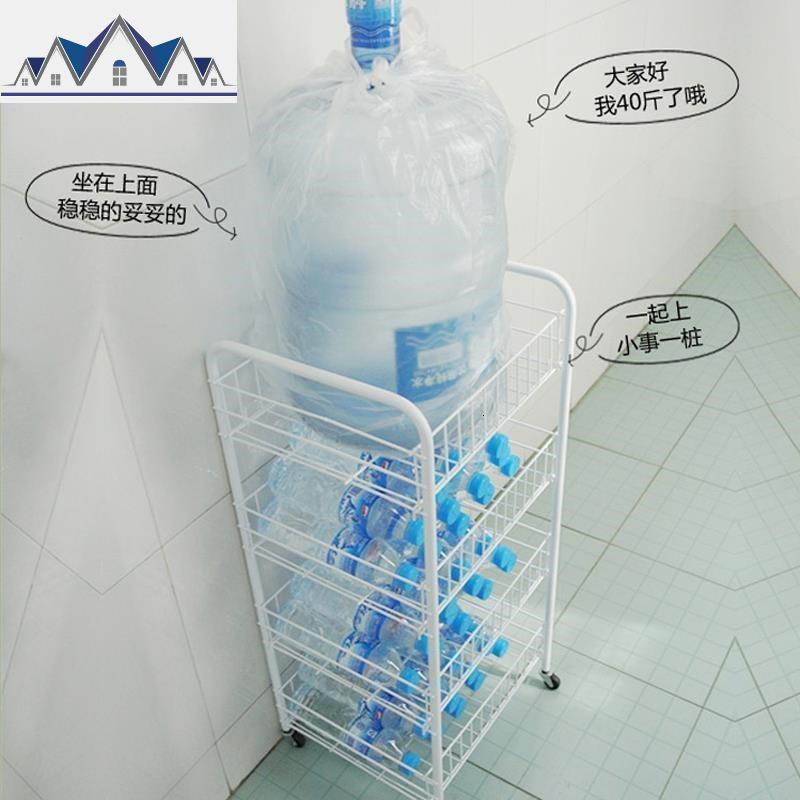 铁架子厨房家用置物收纳筐落地多层放置简易水果蔬菜放碗架可移动 三维工匠收纳层架高清大图