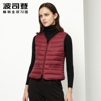 波司登新款羽绒马甲女短款宽松秋冬季V领背心马夹B90130004
