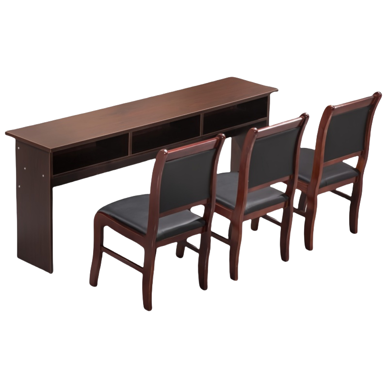 珂洋 培训长条桌 180*40*75cm(一桌三椅) 套高清大图