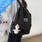 封后学生双肩包女经典纯色高中生大容量大学校园简约背包休闲百搭书包学生书包