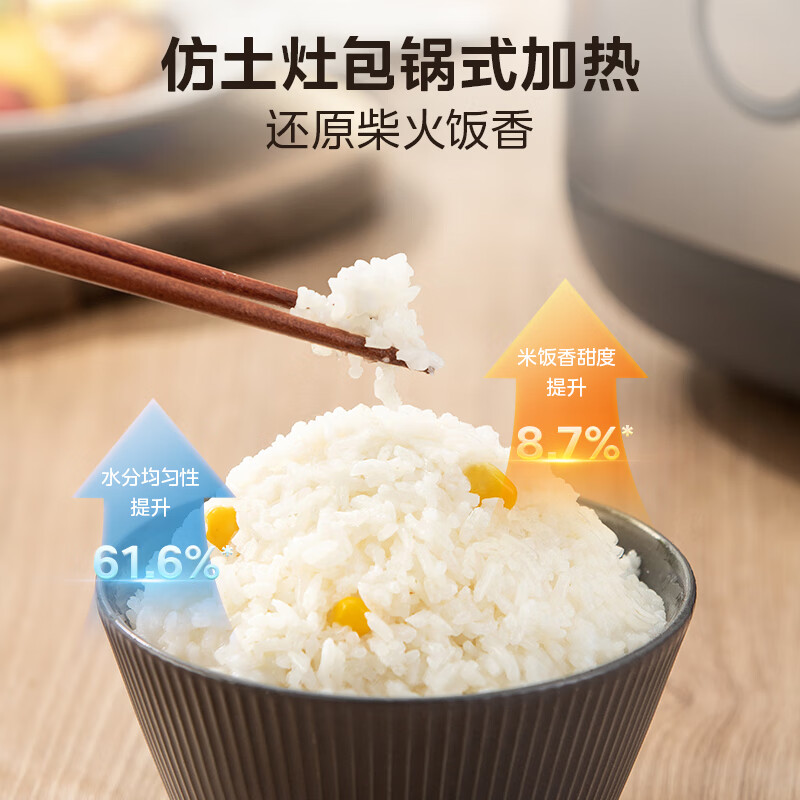 美的电饭煲Pro电饭锅3L电磁加热加厚精铁釜内胆杂粮饭电饭煲MB-HC370高清大图