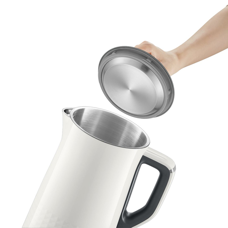 摩飞电器(MORPHY RICHARDS)双层电热水壶 1.5L不锈钢实时显温 MR6071 白色 / 台高清大图