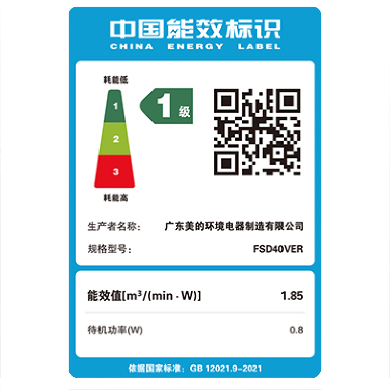 美的(Midea)电风扇家用智能变频七叶大风力落地扇客厅卧室台地两用轻音节能低噪扇FSD40VER 白色高清大图