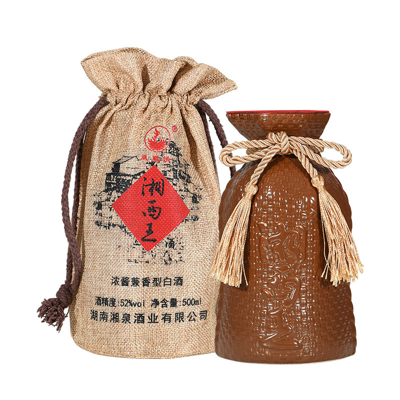 2014年年份老酒凤凰情52度湘西王500ml6瓶装国产高度浓酱兼香型白酒