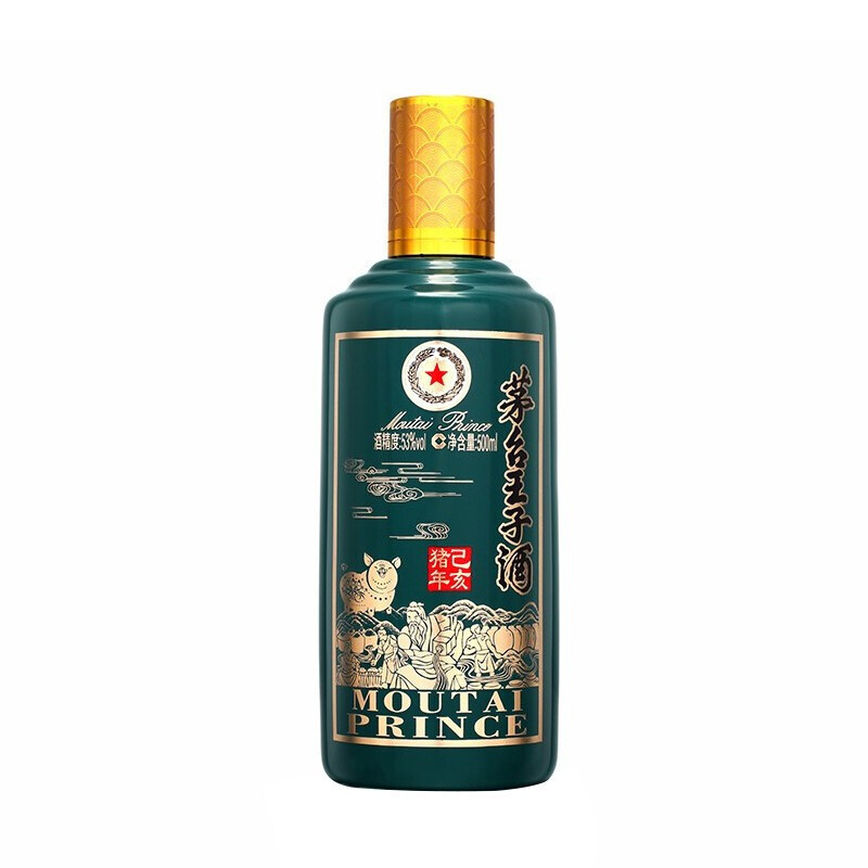 茅台王子酒 己亥猪年生肖纪念酒 53度酱香型白酒 500ml单瓶