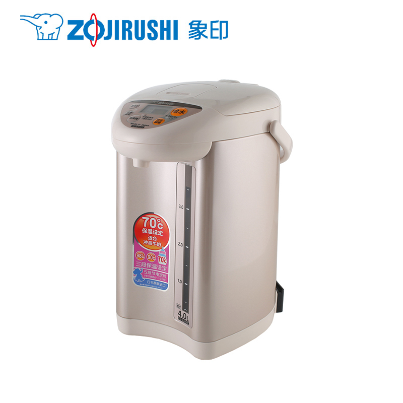 象印(ZO JIRUSHI)电水瓶CD-JUH40C日本进口温控器按键式电热水瓶保温家用微电脑电动给水烧水壶 PA桃红