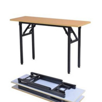 机乐堂(JOYROOM) 简易折叠桌会议桌摆摊拼接餐桌家用办公钢木课桌椅长条培训桌120*60*75cm