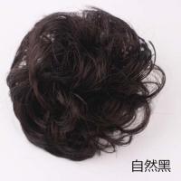 欢乐多假发女丸子头盘发器抓夹小半丸子仿真发蓬松自然假发包T614 假发发圈款 自然黑