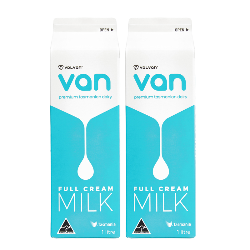 van鲜牛奶 澳大利亚进口牛奶 全脂高钙低温巴氏鲜奶每周配送 1000ml*2盒*4周/次 月度套餐 每周五~周日发货