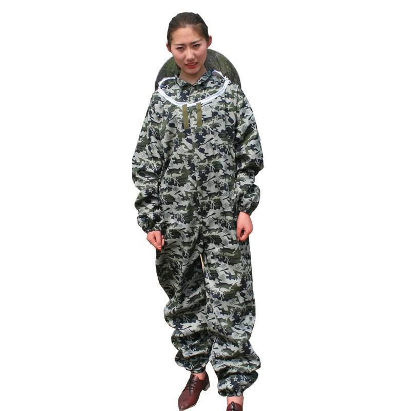 L(155-165) 养蜂服防蜂衣全套连体防蜂服透气迷彩蜜蜂防护服加厚专用养蜂工具