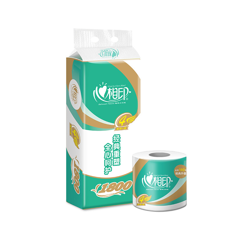 心相印三层特柔卷筒纸绿18kg180g10卷