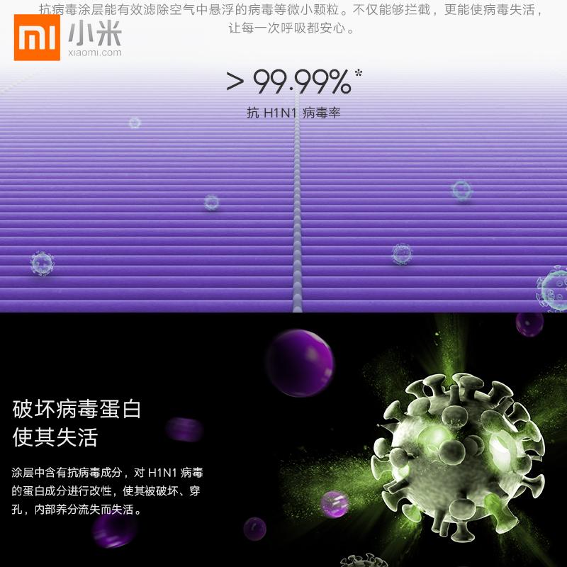 [官方旗舰店]小米米家空气净化器滤芯 抗菌抗病毒版 适用于米家空气净化器2S/3/pro99.99%抗病毒涂层抗病毒率高清大图