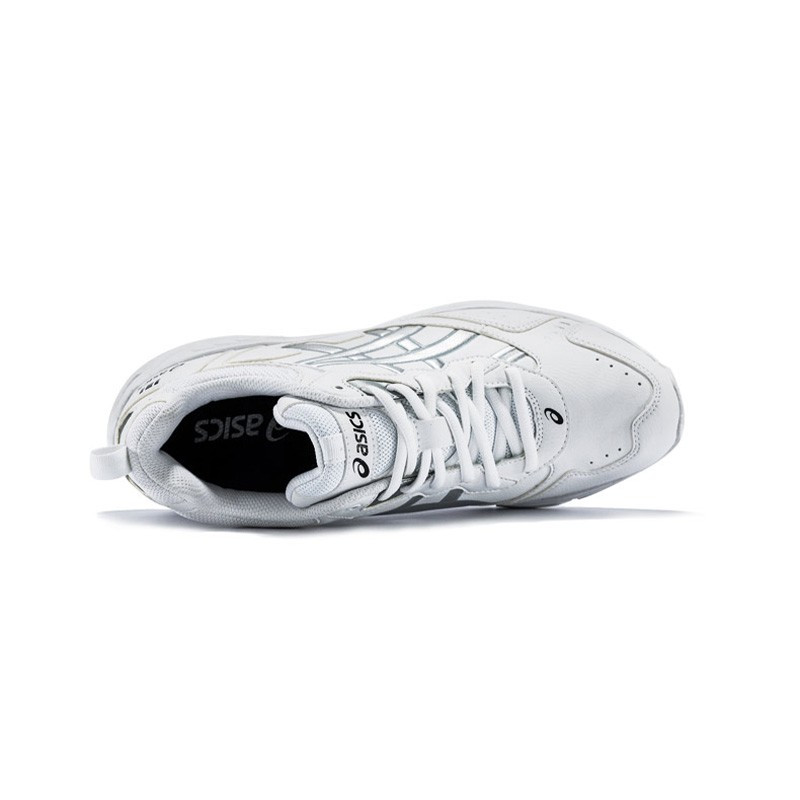 亚瑟士 ASICS GEL-100TR男女复古时尚运动休闲鞋情侣鞋1023A012-101 白色/银色 43.5