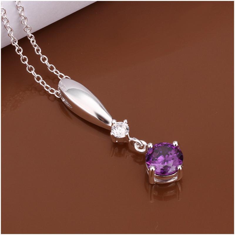 N475 Women Silver Necklace 镀925纯银女项链日韩版锁骨链潮人送女朋友七夕情人节礼物